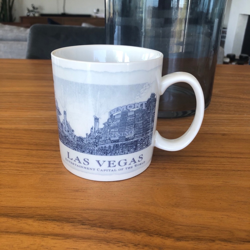 STARBUCKS LAS VEGAS blue & white coffee cup
